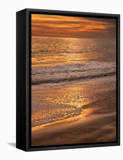 Sunset Reflection, Cape May, New Jersey, USA-Jay O'brien-Framed Premier Image Canvas