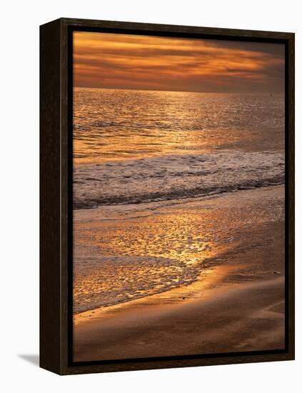 Sunset Reflection, Cape May, New Jersey, USA-Jay O'brien-Framed Premier Image Canvas