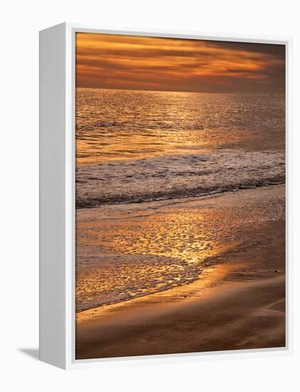 Sunset Reflection, Cape May, New Jersey, USA-Jay O'brien-Framed Premier Image Canvas