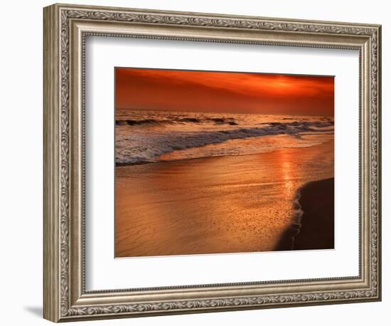 Sunset Reflection, Cape May, New Jersey, USA-Jay O'brien-Framed Photographic Print