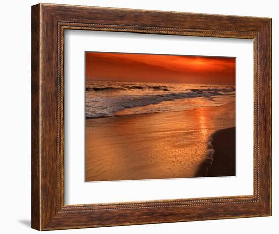 Sunset Reflection, Cape May, New Jersey, USA-Jay O'brien-Framed Photographic Print