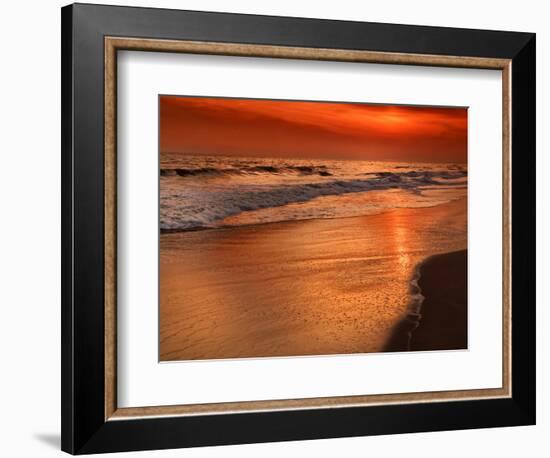 Sunset Reflection, Cape May, New Jersey, USA-Jay O'brien-Framed Photographic Print