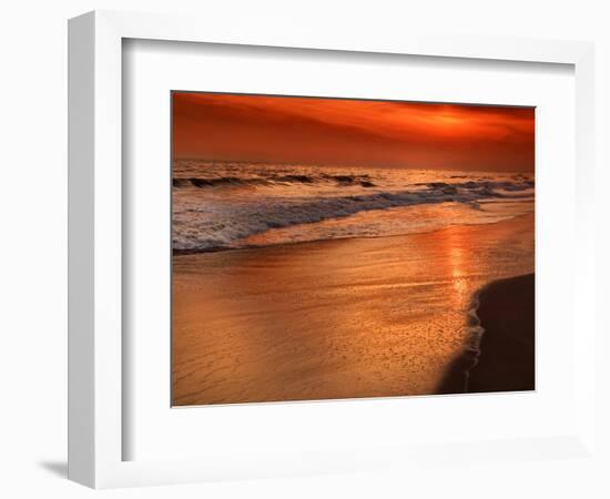 Sunset Reflection, Cape May, New Jersey, USA-Jay O'brien-Framed Photographic Print