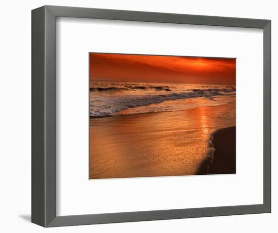 Sunset Reflection, Cape May, New Jersey, USA-Jay O'brien-Framed Photographic Print