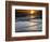 Sunset Reflection on Beach, Cape May, New Jersey, USA-Jay O'brien-Framed Premium Photographic Print