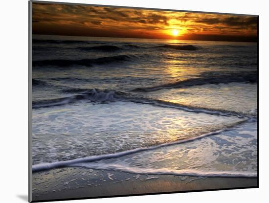 Sunset Reflection on Beach, Cape May, New Jersey, USA-Jay O'brien-Mounted Photographic Print