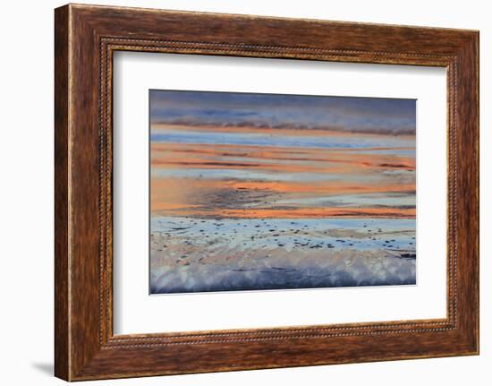 Sunset reflection on Pacific Beach, pier, San Diego, California, USA-Stuart Westmorland-Framed Photographic Print