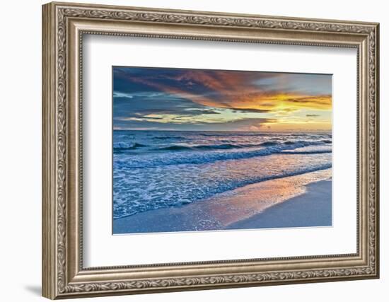 Sunset Reflections-Mary Lou Johnson-Framed Art Print