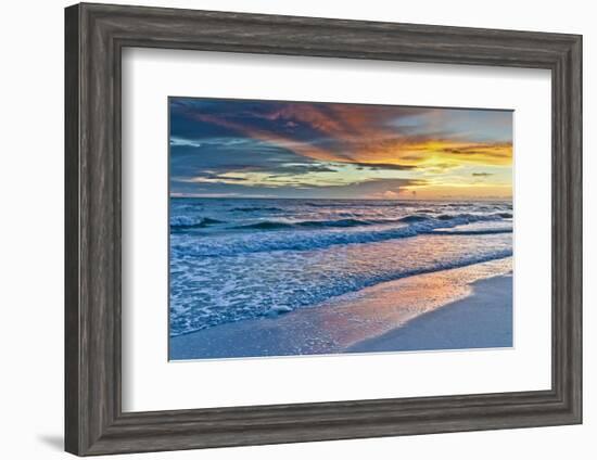 Sunset Reflections-Mary Lou Johnson-Framed Art Print