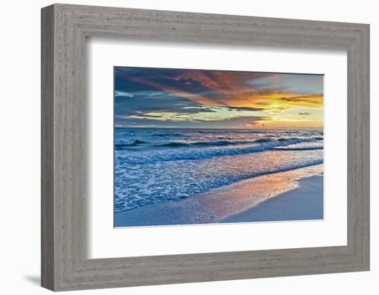 Sunset Reflections-Mary Lou Johnson-Framed Art Print