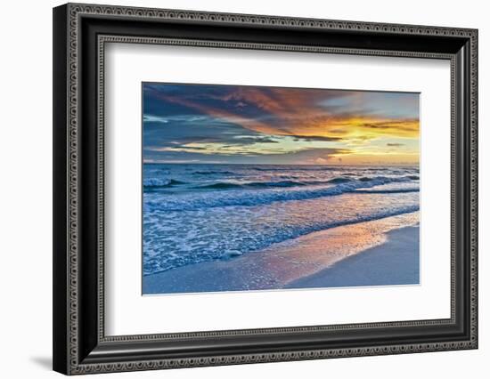 Sunset Reflections-Mary Lou Johnson-Framed Art Print