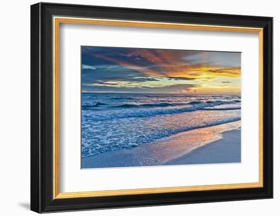 Sunset Reflections-Mary Lou Johnson-Framed Art Print