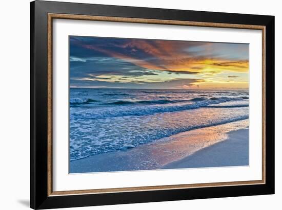 Sunset Reflections-Mary Lou Johnson-Framed Art Print