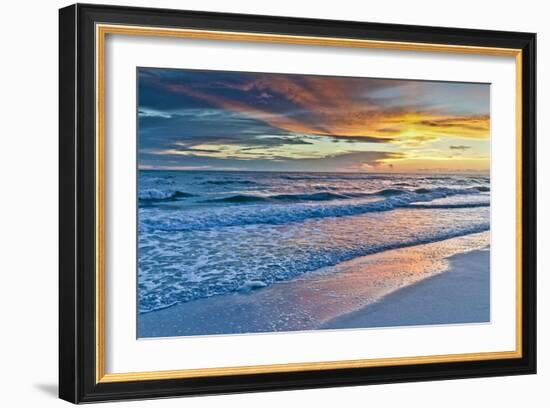 Sunset Reflections-Mary Lou Johnson-Framed Art Print