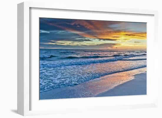 Sunset Reflections-Mary Lou Johnson-Framed Art Print