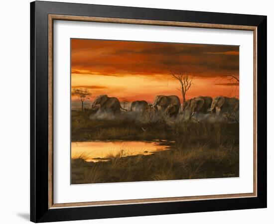 Sunset River Crossing-Trevor V. Swanson-Framed Giclee Print