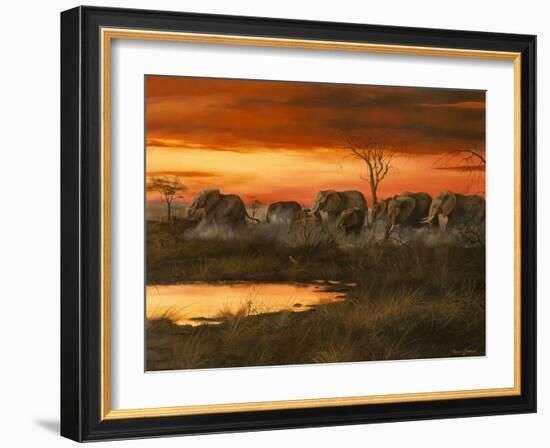 Sunset River Crossing-Trevor V. Swanson-Framed Giclee Print