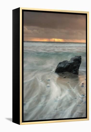 Sunset Rock Seascape-Vincent James-Framed Premier Image Canvas