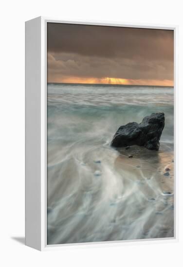 Sunset Rock Seascape-Vincent James-Framed Premier Image Canvas