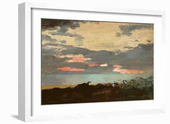 Sunset, Saco Bay (Oil on Canvas)-Winslow Homer-Framed Giclee Print