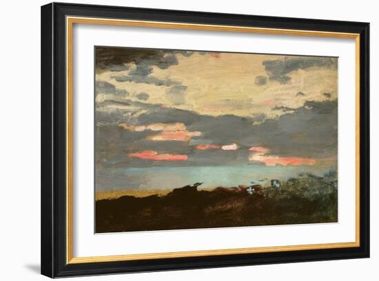 Sunset, Saco Bay (Oil on Canvas)-Winslow Homer-Framed Giclee Print