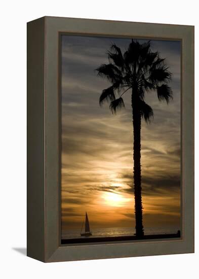 Sunset, Santa Monica Beach-Natalie Tepper-Framed Premier Image Canvas