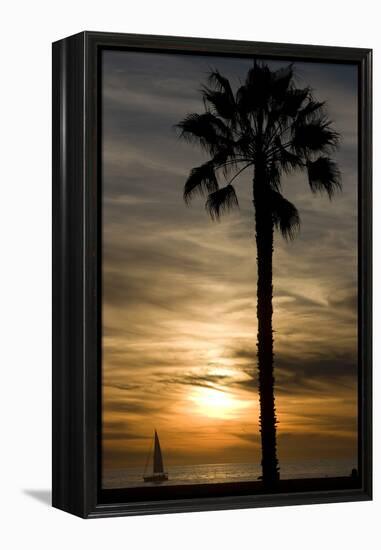 Sunset, Santa Monica Beach-Natalie Tepper-Framed Premier Image Canvas