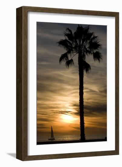 Sunset, Santa Monica Beach-Natalie Tepper-Framed Photographic Print