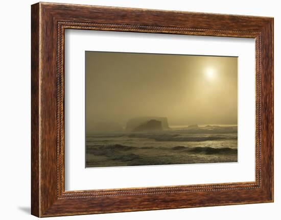 Sunset, sea stacks, Bandon by the Sea, USA-Michel Hersen-Framed Photographic Print