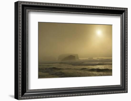 Sunset, sea stacks, Bandon by the Sea, USA-Michel Hersen-Framed Photographic Print