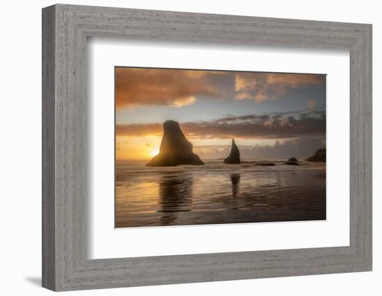 Sunset Sea Stacks-Danny Head-Framed Photographic Print