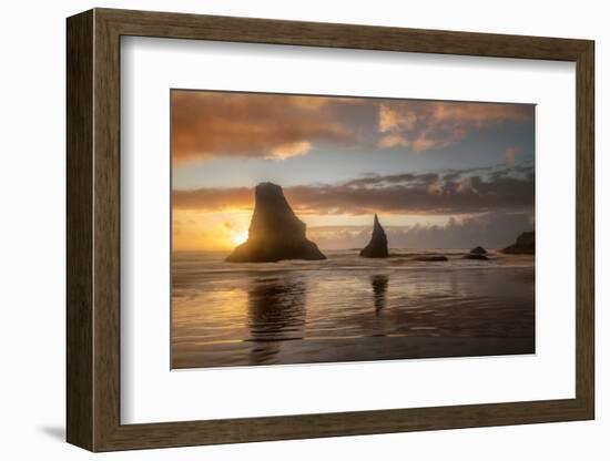 Sunset Sea Stacks-Danny Head-Framed Photographic Print