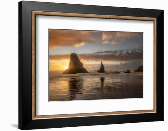 Sunset Sea Stacks-Danny Head-Framed Photographic Print