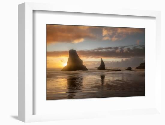 Sunset Sea Stacks-Danny Head-Framed Photographic Print