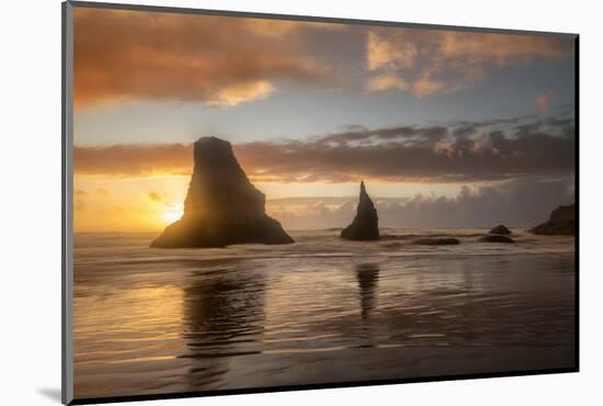 Sunset Sea Stacks-Danny Head-Mounted Photographic Print