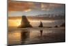 Sunset Sea Stacks-Danny Head-Mounted Photographic Print