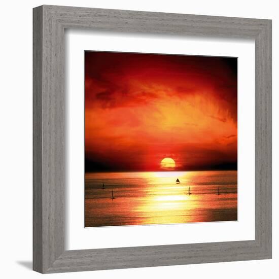 Sunset Sea-Jurek Nems-Framed Art Print