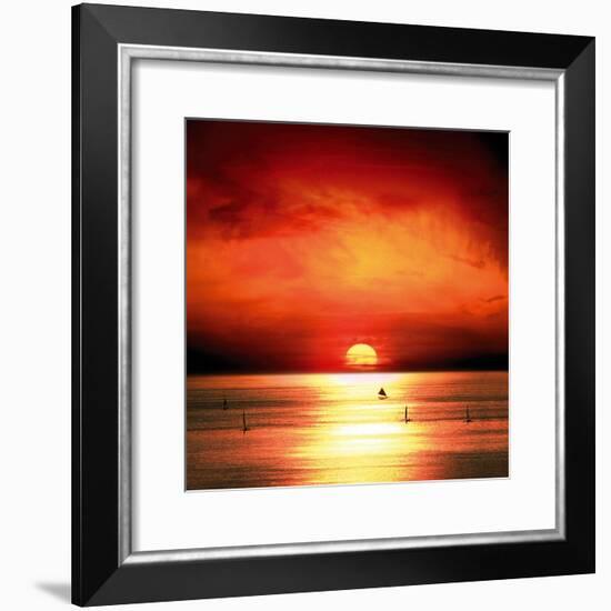 Sunset Sea-Jurek Nems-Framed Premium Giclee Print