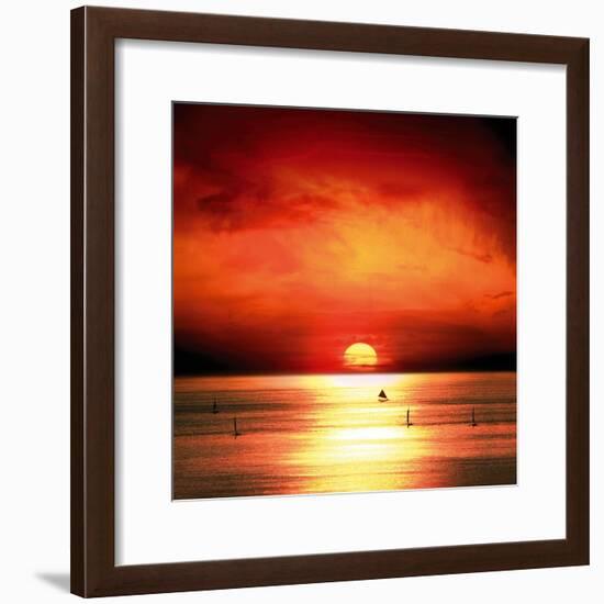 Sunset Sea-Jurek Nems-Framed Premium Giclee Print