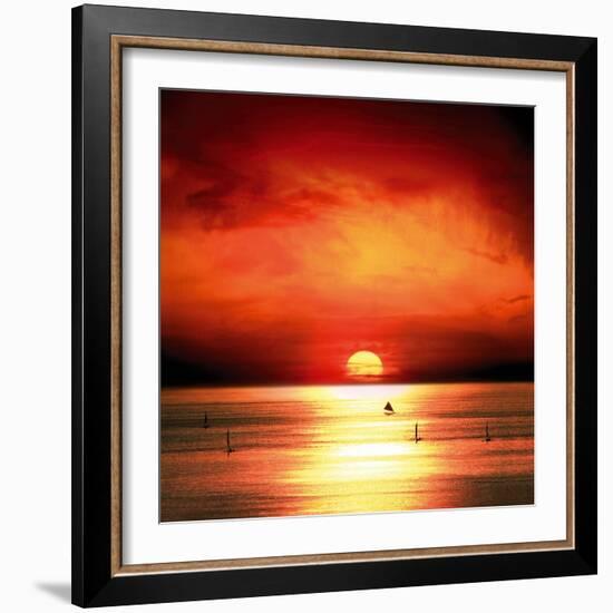 Sunset Sea-Jurek Nems-Framed Art Print