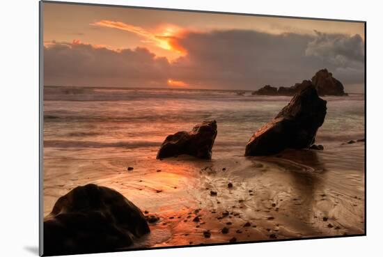 Sunset Seascape at Pfieffer Beach, Big Sur-Vincent James-Mounted Photographic Print