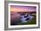 Sunset Seascape at Shark Fin Cove, California Coast, Santa Cruz, Davenport-Vincent James-Framed Photographic Print