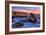 Sunset Seascape, Shark Fin Cove, Davenport, Santa Cruz, Pacific Ocean-Vincent James-Framed Photographic Print