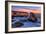 Sunset Seascape, Shark Fin Cove, Davenport, Santa Cruz, Pacific Ocean-Vincent James-Framed Photographic Print