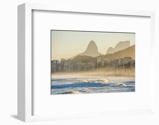 Sunset Seen from Leme Beach Just next to Copacabana, Rio De Janeiro, Brazil-Vitor Marigo-Framed Photographic Print