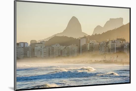 Sunset Seen from Leme Beach Just next to Copacabana, Rio De Janeiro, Brazil-Vitor Marigo-Mounted Photographic Print