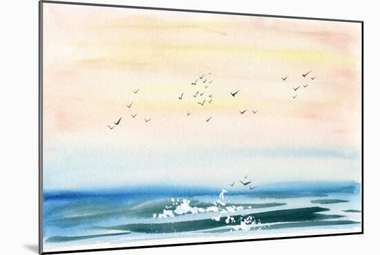 Sunset Shore-Kristy Rice-Mounted Art Print