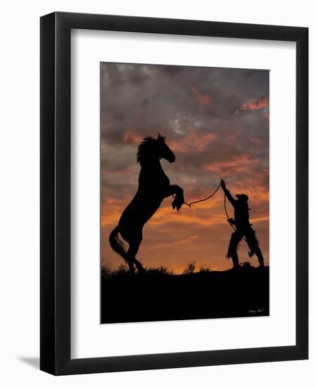 Sunset Silhouette-Barry Hart-Framed Art Print