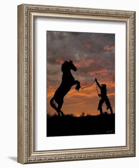 Sunset Silhouette-Barry Hart-Framed Art Print