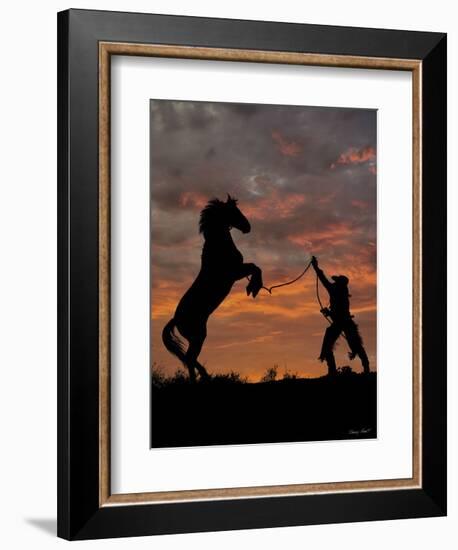 Sunset Silhouette-Barry Hart-Framed Art Print